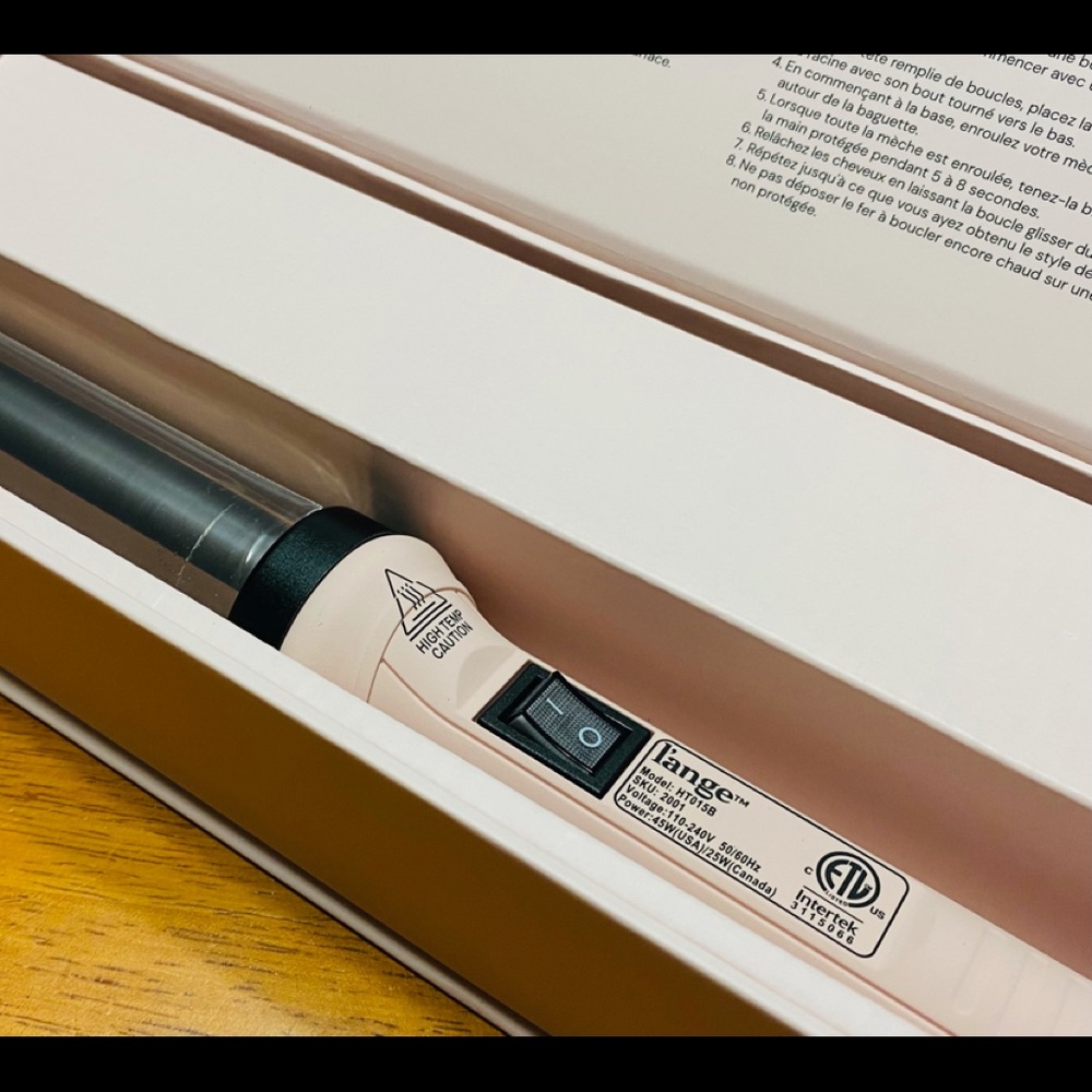 LANGE L'ANGE ONDULE' 25MM TITANIUM CURLING WAND - NEW IN BOX - Picture 3 of 5